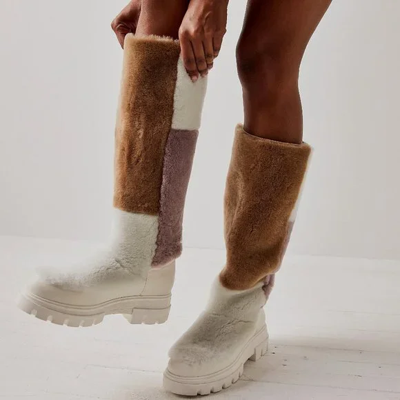 Free People Happy Thoughts Fur Boots - Picture 7 of 7